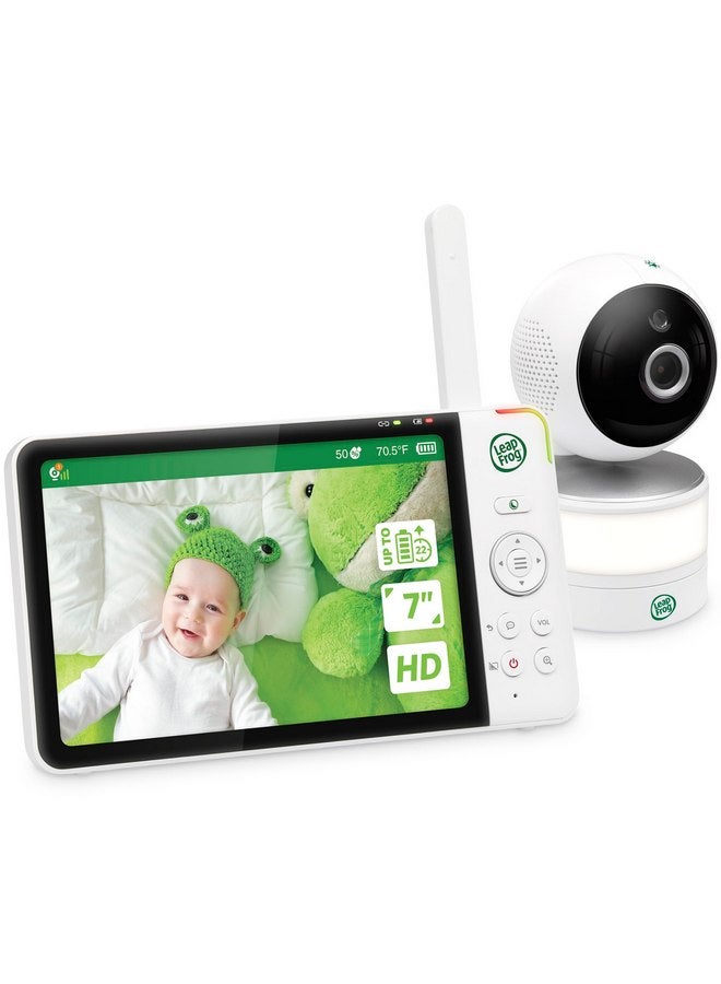 ليب فروغ جهاز مراقبة الأطفال LeapFrog LF920HD مع الكاميرا والصوت، شاشة LCD عالية الدقة مقاس 7 بوصات، رؤية ليلية ونهارية ملونة، دوران 360 درجة، تكبير 8 مرات، إضاءة ليلية، مستشعر درجة الحرارة والرطوبة، حتى 1000 قدم، نقل آمن بدون واي فاي - Image 1