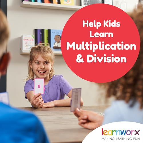learnworx Multiplication Flash Cards, Math Flash Cards, Multiplication Division, Math Facts, Kids Games 2nd 3rd 4th 5th 6th Grade, Times Table | Bulk 352 Flashcards Set Ages 7-11 - Image 4