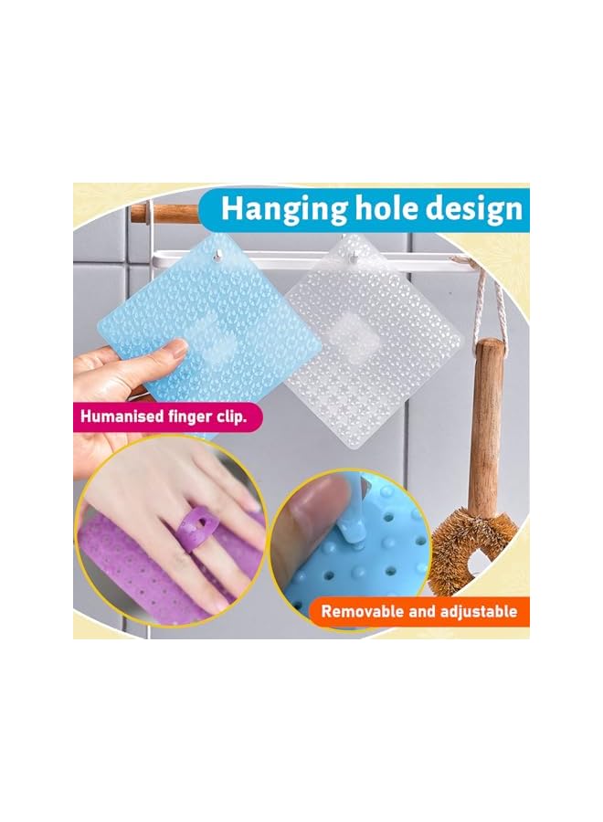 promass Vegetable Brush, Multifunctional Vegetable Brush,Fruit Brush, Silicone Bristles for Deep Cleaning, Ergonomic Finger Grip, Perfect for Fruits Veggies Vegetable(4pcs,Multicolour) - Image 3