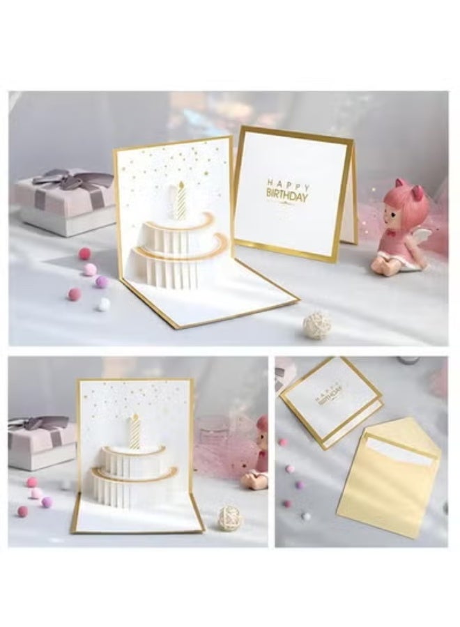 اتش اس تصميم أنيق فاخر، بطاقة ثلاثية الأبعاد قابلة للفتح، بطاقة تهنئة لعيد الميلاد، مصنوعة من ورق مقوى قوي ومتصلب، تعد هدية مثالية لعيد الميلاد، والتخرج، والذكرى السنوية. - Image 4