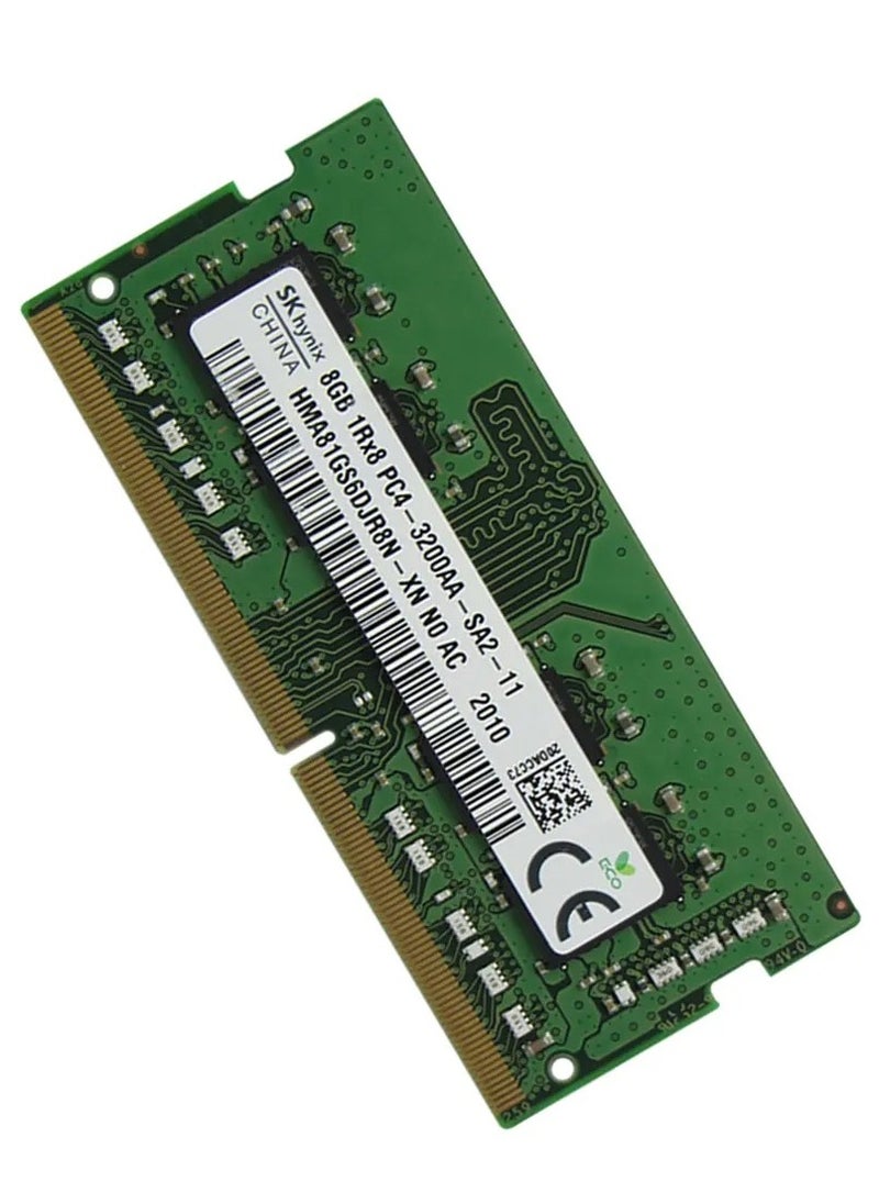 هاينكس ذاكرة وصول عشوائي للكمبيوتر المحمول SK Hynix 8GB SODIMM DDR4 3200 PC4 1Rx16 HMAA1GS6CJR6N-XN SO-DIMM لأجهزة Dell وHP وLenovo وغيرها من الأنظمة  - Image 1
