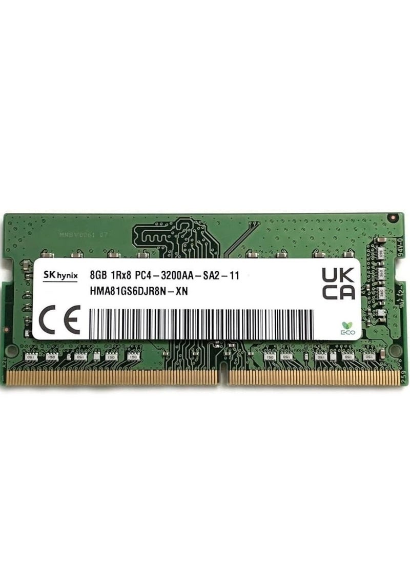 هاينكس ذاكرة وصول عشوائي للكمبيوتر المحمول SK Hynix 8GB SODIMM DDR4 3200 PC4 1Rx16 HMAA1GS6CJR6N-XN SO-DIMM لأجهزة Dell وHP وLenovo وغيرها من الأنظمة  - Image 2