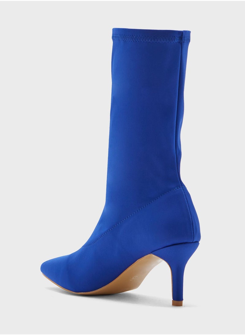 Ginger - Sock Style Pointed Boots - Image 1