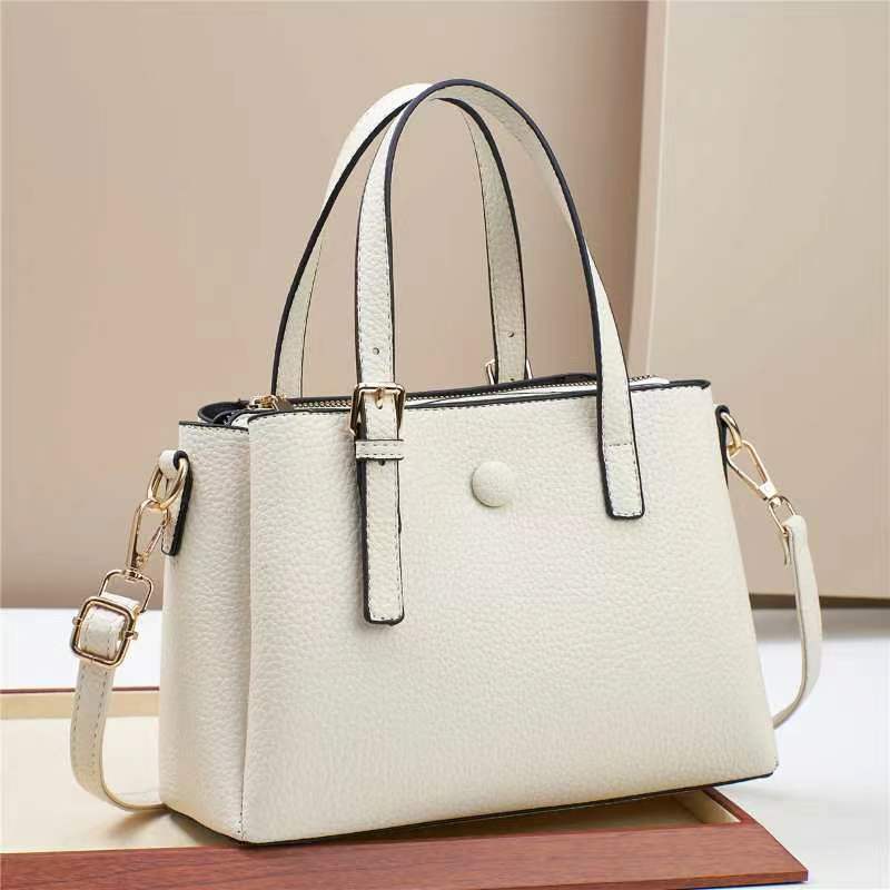 New Style Simple Handbag Women'S Trendy Fashionable All-Match Crossbody Bag Korean Style Litchi Pattern Large Capacity Shoulder Bag - Image 3