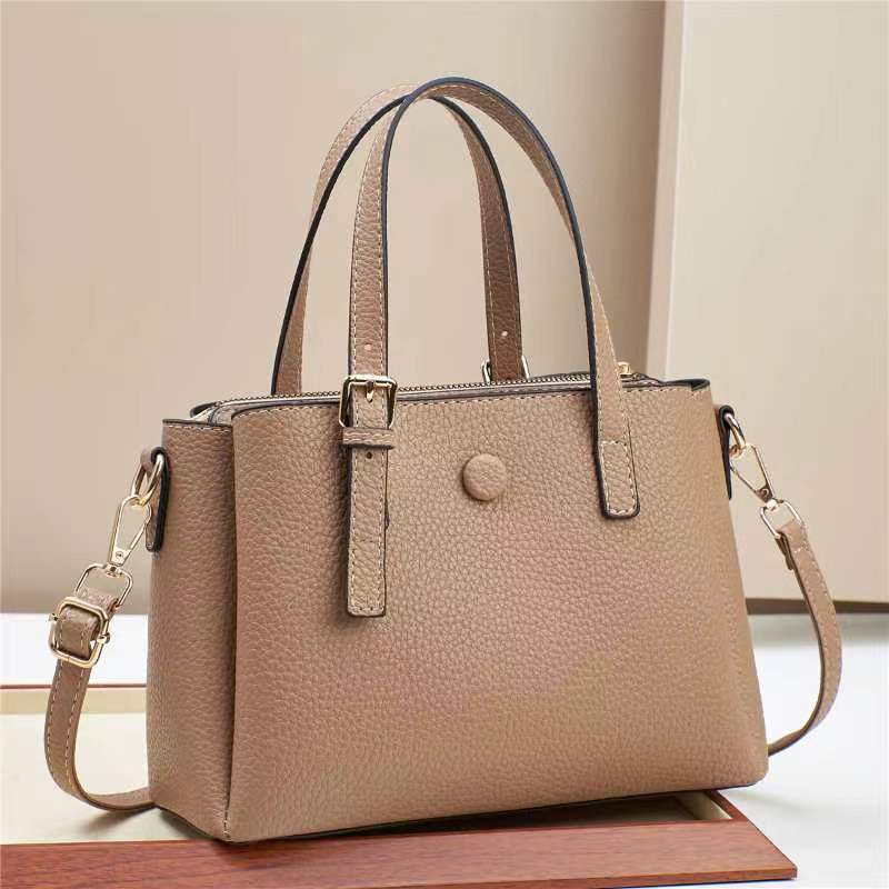 New Style Simple Handbag Women'S Trendy Fashionable All-Match Crossbody Bag Korean Style Litchi Pattern Large Capacity Shoulder Bag - Image 5