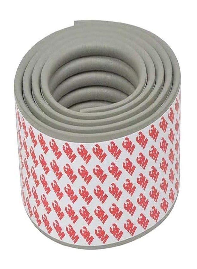FLAVION Flexible Edge Protector Strip with Adhesive Soft Foam Edge Guard for Furniture, Tables, Desks, and Walls Shock Absorbing Safety Bumper for Baby & Child Protection (Grey, Pack of 1) - Image 1