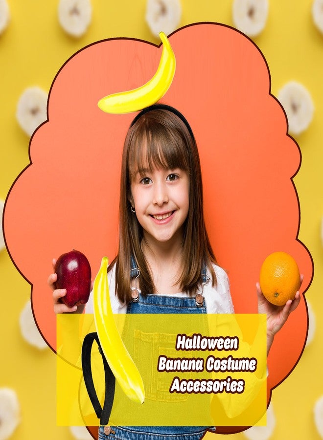 Fahacop 4 Pack Funny Banana Headbands Yellow Banana Fruit Headbands for Parties Halloween Cosplay Gag Gifts Photo Booth Props - Image 4