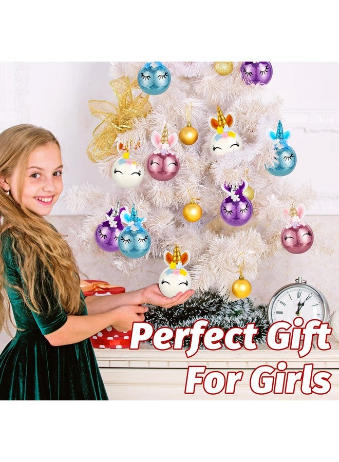 Charniol 12 Pcs Christmas Unicorn Ornaments Christmas Tree Hanging Decorations Multicolored Unicorn Balls for Unicorn Birthday Xmas Holiday Party Supplies - Image 4