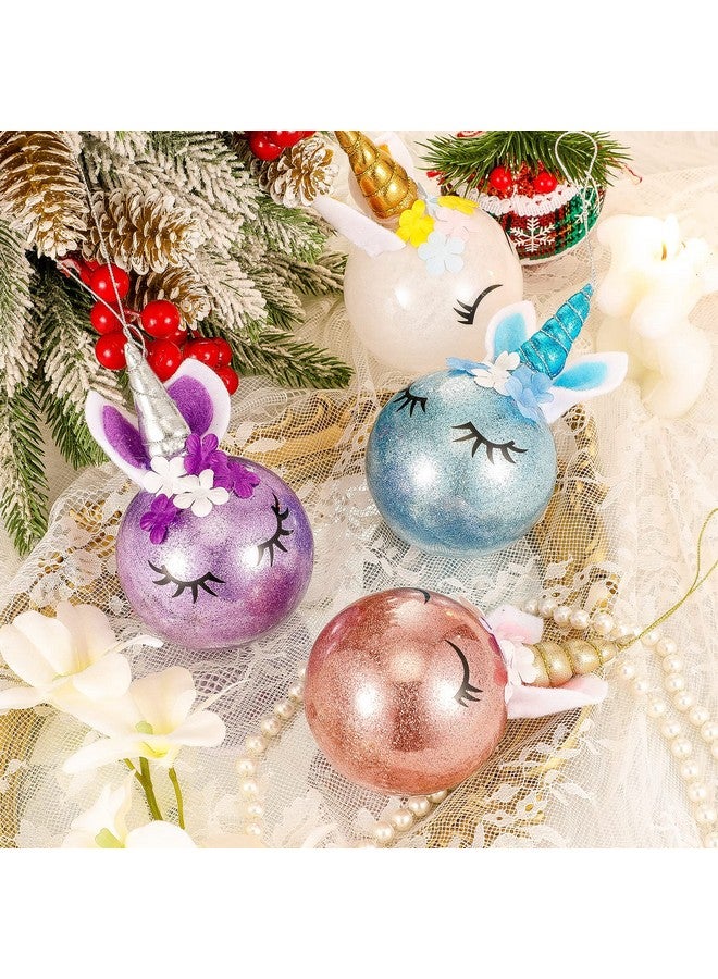 Charniol 12 Pcs Christmas Unicorn Ornaments Christmas Tree Hanging Decorations Multicolored Unicorn Balls for Unicorn Birthday Xmas Holiday Party Supplies - Image 3