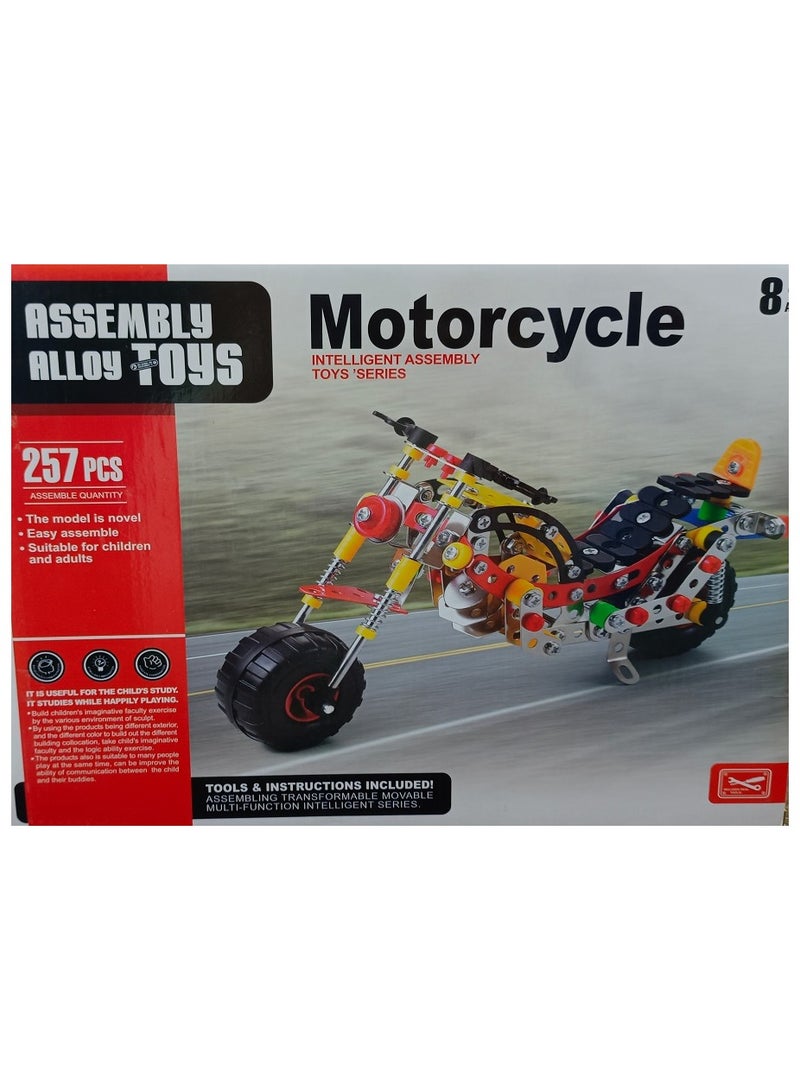 Assembly Alloy Toys Assembly motorcycle Toys kit 257 pieces ages 8+ Inspires children’s innovation and inventiveness