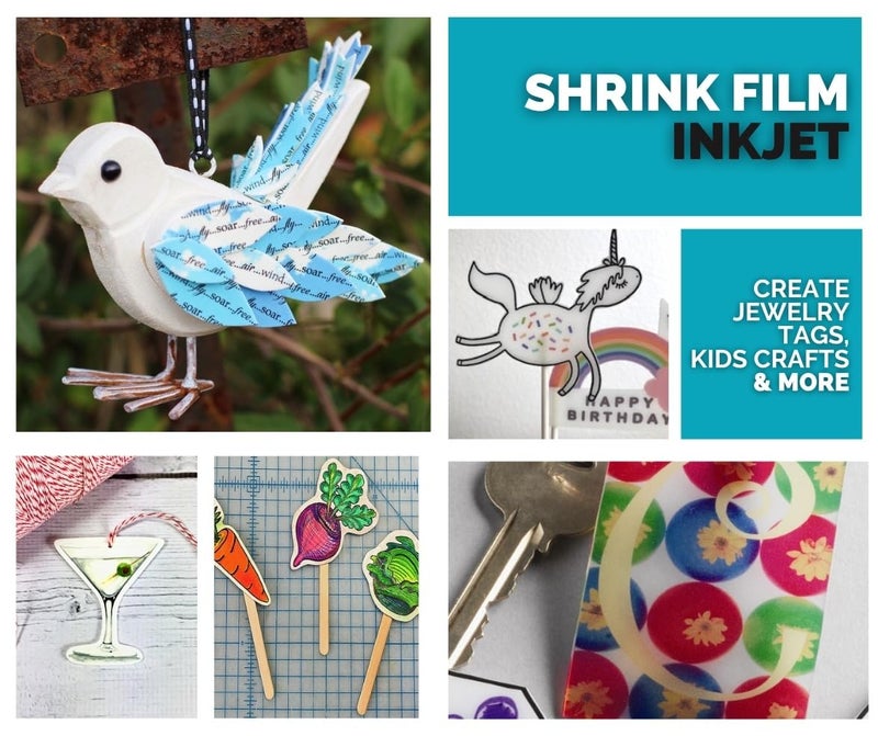 Grafix Shrink Film 8.5 x 11”, Pack of 50 – Ink-Jet Printable Shrink Sheets, Design Your Art, Print, and Shrink It to Create Jewelry, Embellishments, Paper Crafts, Ornaments and More - Image 3