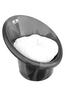 ANJWAR ANJWAR Tub Chairs ARM Chairs for Home Living RoomIndoor and Outdoor with Complimentary Cushions Silver Black Single  - Image 1