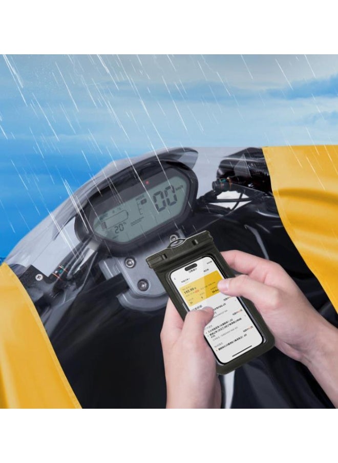 Golden Waterproof phone bag, IPX8 waterproof phone box for swimming, iPhone underwater phone box, with sponge floating to prevent sinking, equipped with double hook lanyard, more firm, suitable for all models（D012-3）  - Image 4