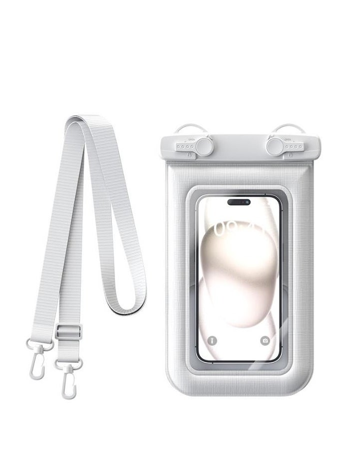 Golden Waterproof phone bag, IPX8 waterproof phone box for swimming, iPhone underwater phone box, with sponge floating to prevent sinking, equipped with double hook lanyard, more firm, suitable for all models（D012-3）  - Image 1