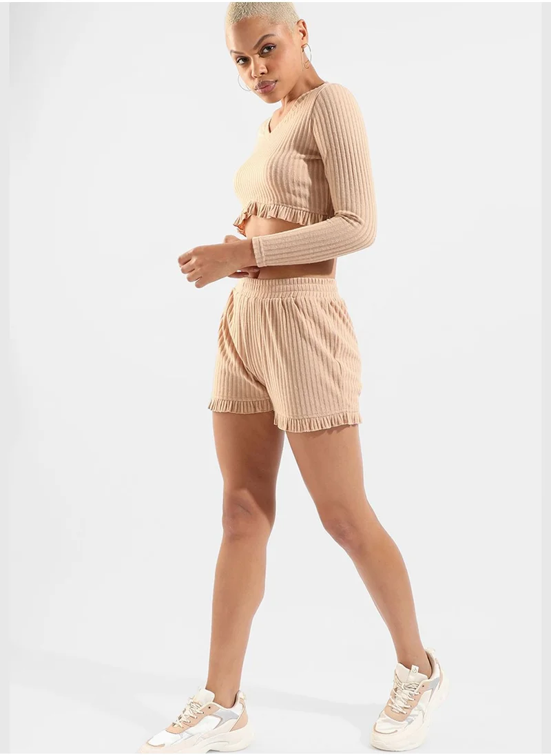 Campus Sutra Women’s Solid Co-ords Regular Fit For Casual Wear