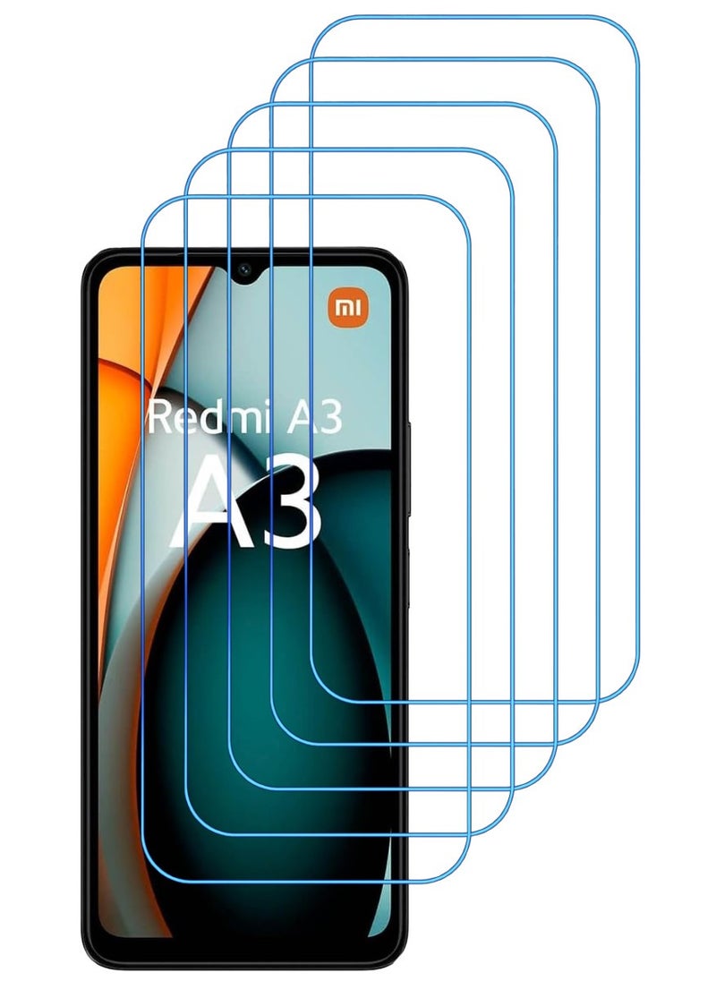 ACLIX 5 Pieces Antistatic ESD Dustproof Premium Quality High Definition Clear Tempered Glass Screen Protector Designed For Xiaomi Redmi A3 - Image 1