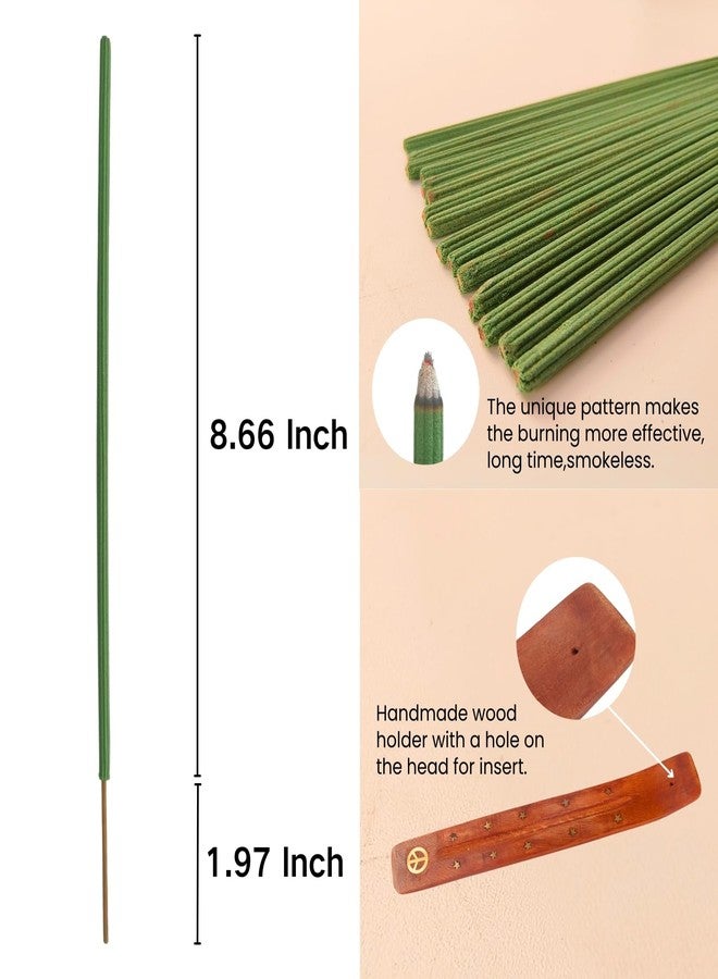 Genzers Outdoor Yard Citronella Incense Sticks with Holder,Patio Incense Rods for Outside,Long Burning Lemongrass Sticks Pack 60 Pcs,Smudge Sticks Citronella Incienso for Camping 70 Min Burning Each - Image 4