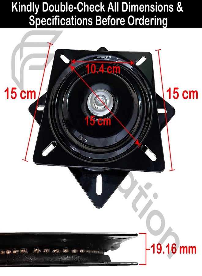 Fascination Heavy Duty Rotating Plate 360 Degree 6x6 Inches for Bar Stools and Revolving Chairs Pack of 1 Black - Image 2