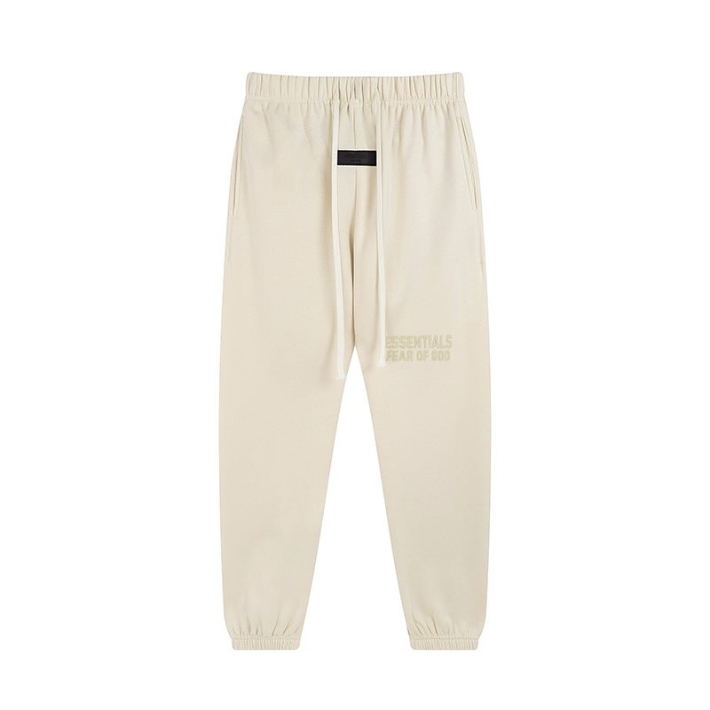 Fog Essentials Season 8 Duplex High Street Loose Casual Flocking Printed Drawstring Coral Leg Pants - Image 1