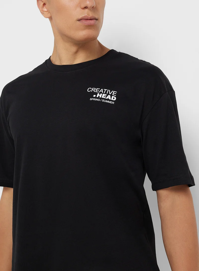 Seventy Five Graphic Print Oversized T-Shirt