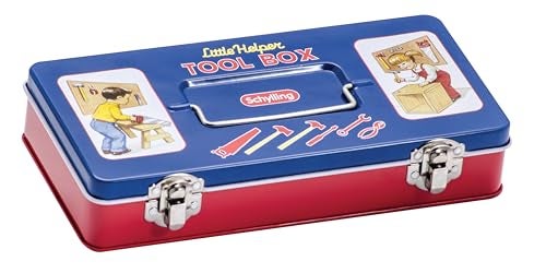 Tobar Schylling Toy Tin Tool Box with Tools - Metal Case Including 6 Tools - Ages 3+ - Image 4