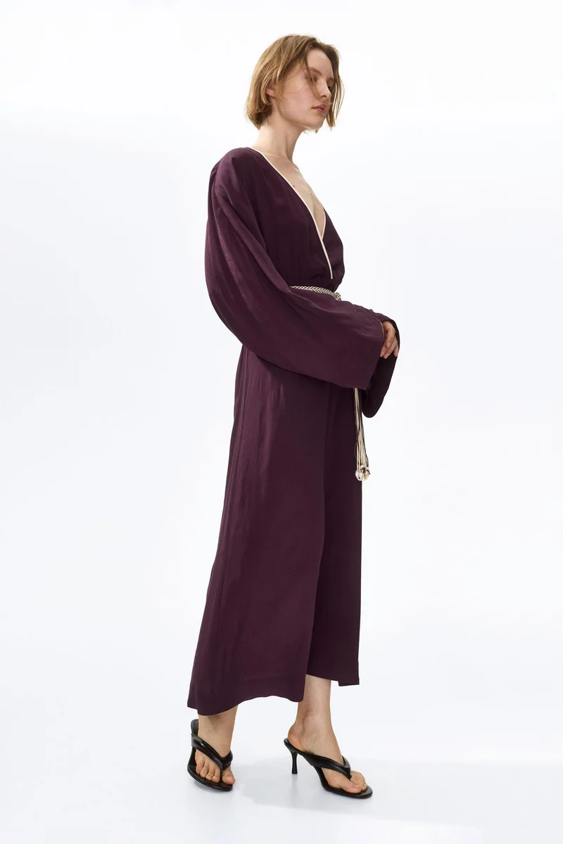 H&M Belted viscose dress