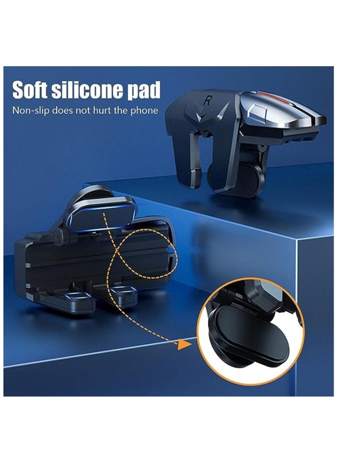 Professional Game Trigger 4 ons For Pubg Mobile Controller Now play with 6 Fingers (L2 R2 L1 R1) Ios Android Most Phones Ipads Metal on Support Cod Pubg Fortnite And Many Other Games