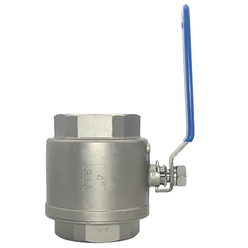 DAN SPEED 4" NPT Female 316 Stainless Steel Full Port Ball Valve Vinyl Handle WOG1000 - Image 4