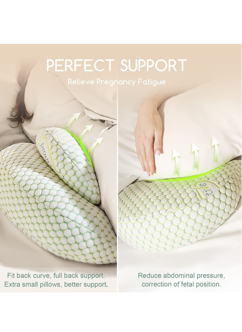 Arabest Pregnancy Pillows for Sleeping, Adjustable Support Maternity Pillow for Pregnant Women- Wedge Pillows Side Sleeper Pregnancy Pillows for Body,Belly,Back,Legs,Hips- with Detachable Pillow Cover  - Image 5