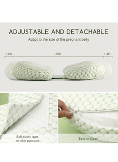 Arabest Pregnancy Pillows for Sleeping, Adjustable Support Maternity Pillow for Pregnant Women- Wedge Pillows Side Sleeper Pregnancy Pillows for Body,Belly,Back,Legs,Hips- with Detachable Pillow Cover  - Image 4
