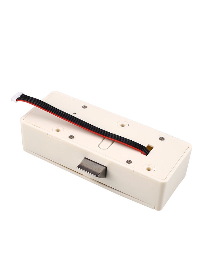 أداة رقمية لقفل الأدراج مع لوحة مفاتيح رقمية إلكترونية أبيض 11.8*4.7*3سم - Image 5