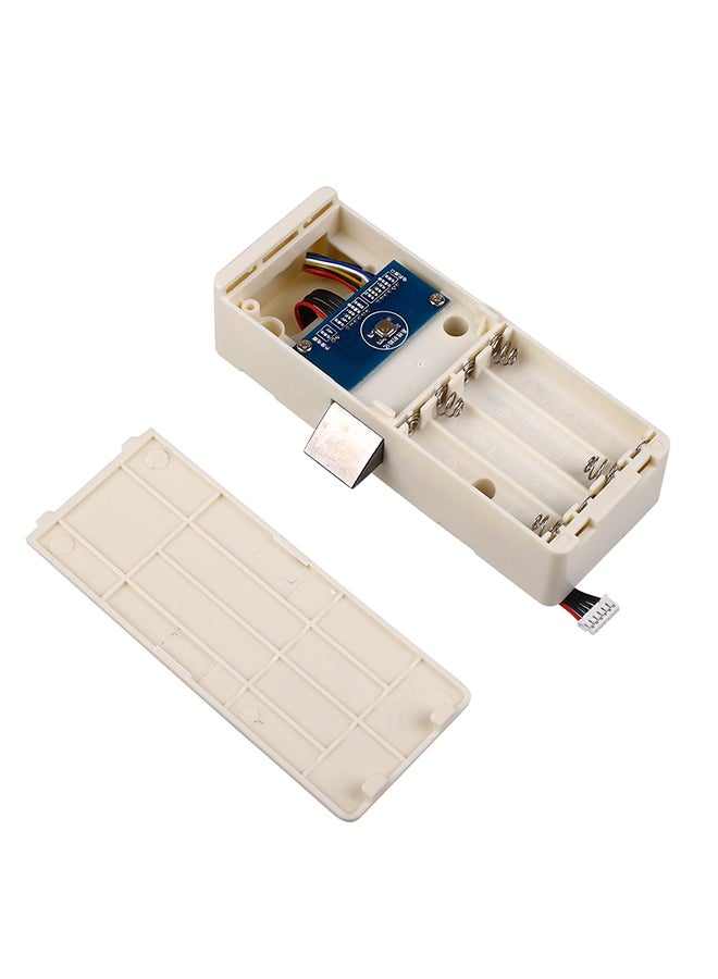 أداة رقمية لقفل الأدراج مع لوحة مفاتيح رقمية إلكترونية أبيض 11.8*4.7*3سم - Image 3