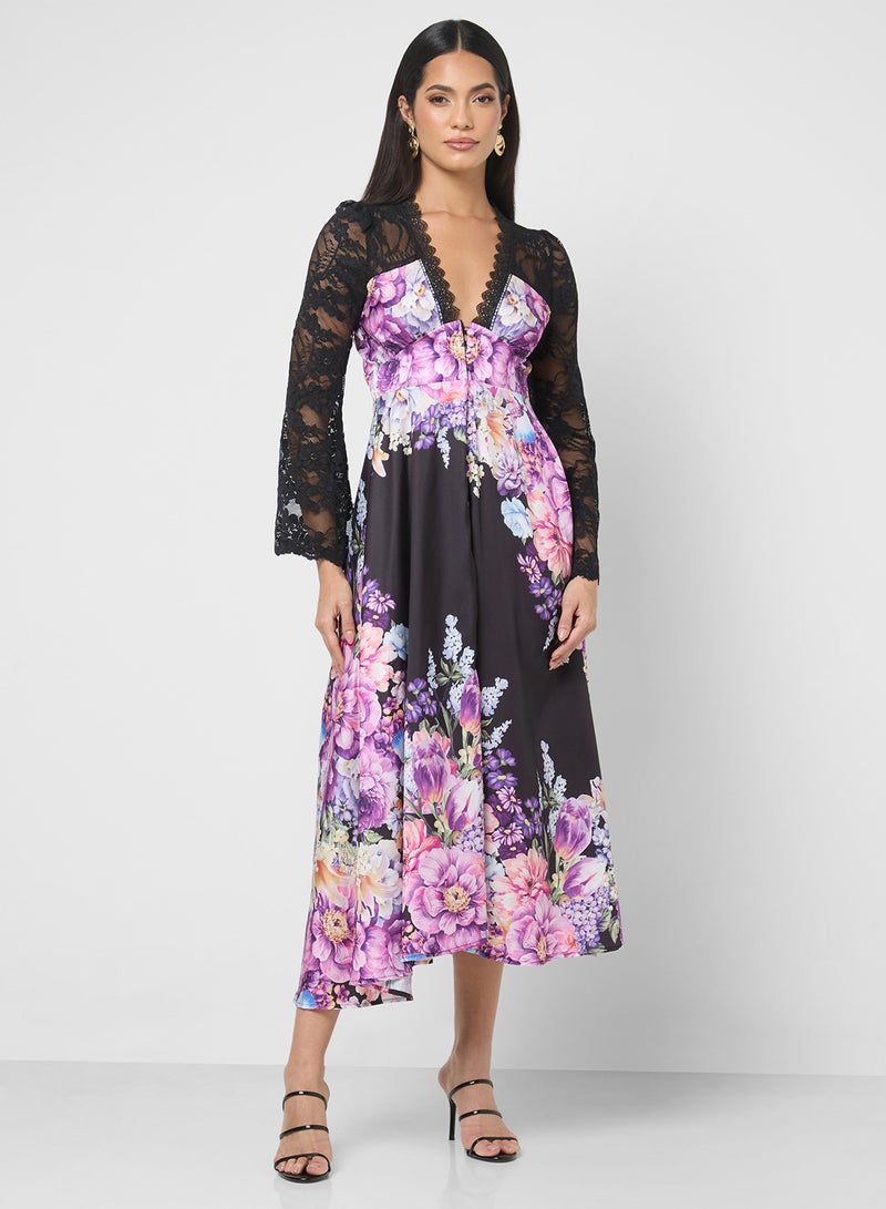 ELLA Floral Print Dress - Image 4