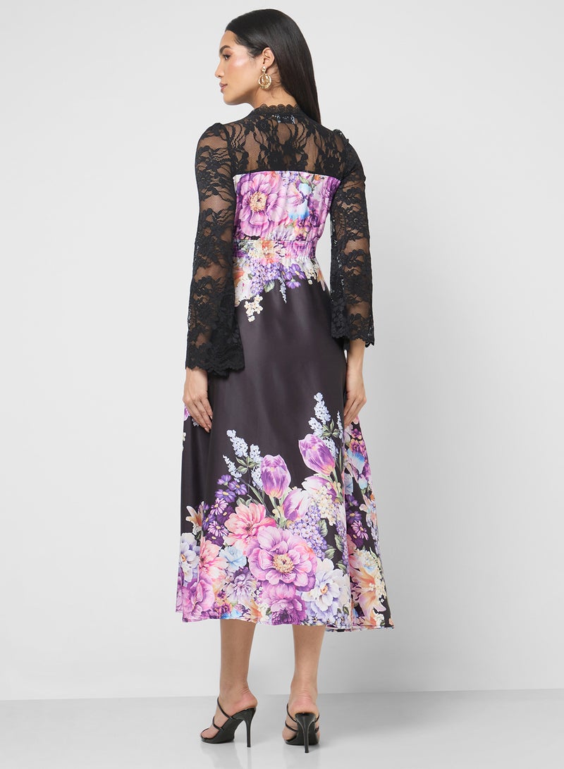 ELLA Floral Print Dress - Image 2