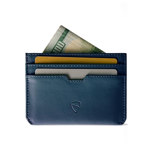 Vaultskin MOORGATE Slim Card Holder – Minimalist Leather Wallet with RFID Blocking, Front Pocket Credit Card Case for Men & Women (Royal Blue) - Image 1