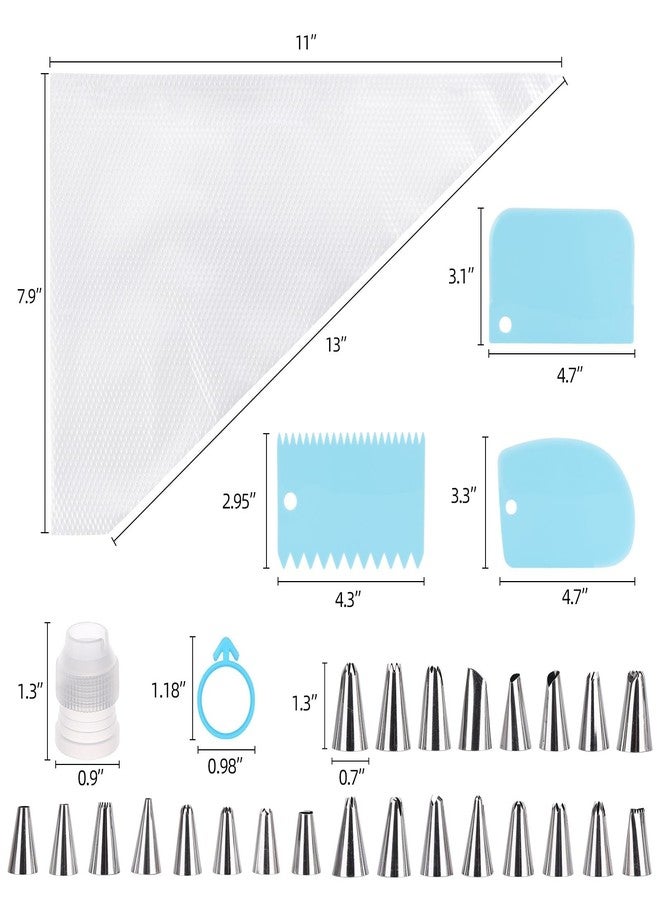 LoveBB 231-Piece Cake Decorating Kit: 12 Inch 200 Anti-Burst Piping Bags & Tips Set with 24 Frosting Tips | Pastry Bag, Scrapers & Couplers for Baking, Cupcakes, Cookies - Image 3