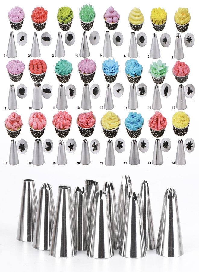 LoveBB 231-Piece Cake Decorating Kit: 12 Inch 200 Anti-Burst Piping Bags & Tips Set with 24 Frosting Tips | Pastry Bag, Scrapers & Couplers for Baking, Cupcakes, Cookies - Image 2