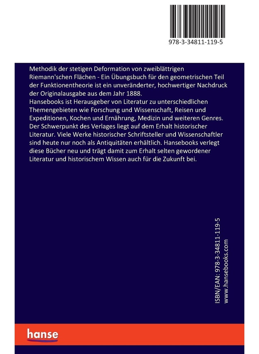 Methodik der stetigen Deformation von zweiblättrig: Ein Übungsbuch für den geometrischen Teil der Funk  - Image 2
