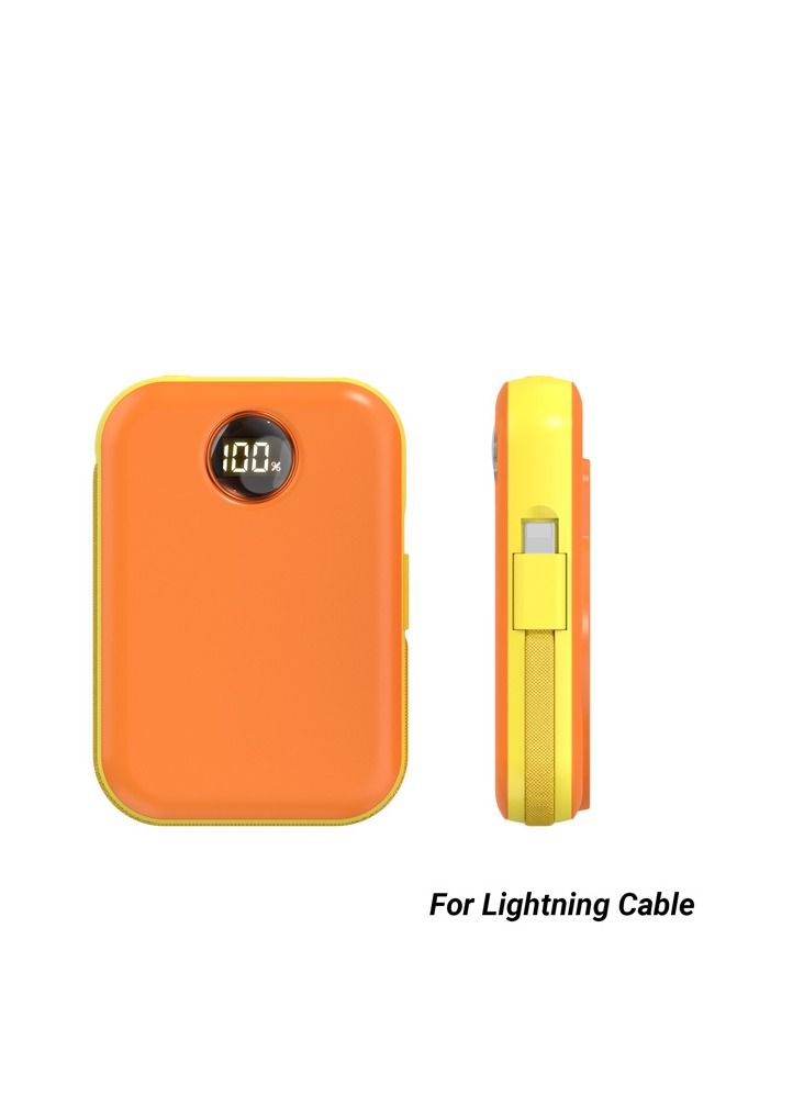 GULFLINK Fast Magnetic Portable Power Bank with Lightning Cable 10000mah Orange - Image 1