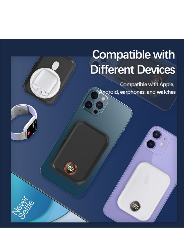 GULFLINK Fast Magnetic Portable Power Bank with Lightning Cable 10000mah Orange - Image 2