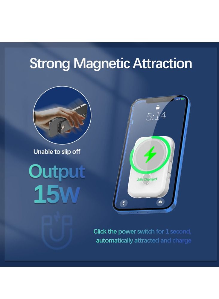 GULFLINK Fast Magnetic Portable Power Bank with Lightning Cable 10000mah Orange - Image 3