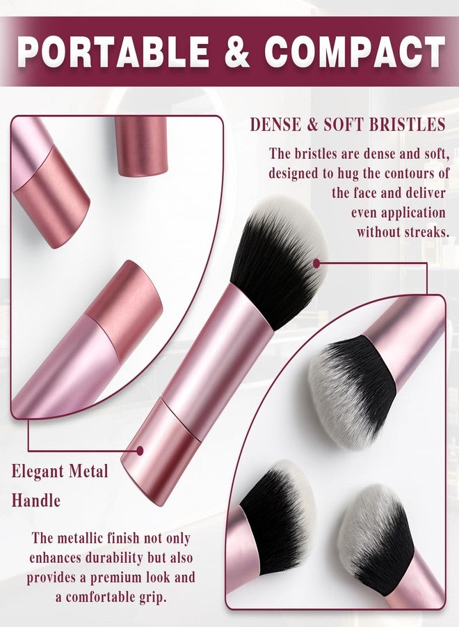 Brvlsoc Mini Multitask Face Brush Set (3 Pack) – Travel Makeup Brushes for Blush, Bronzer & Setting Powder, Vegan, Cruelty-Free Synthetic Bristles - Image 3
