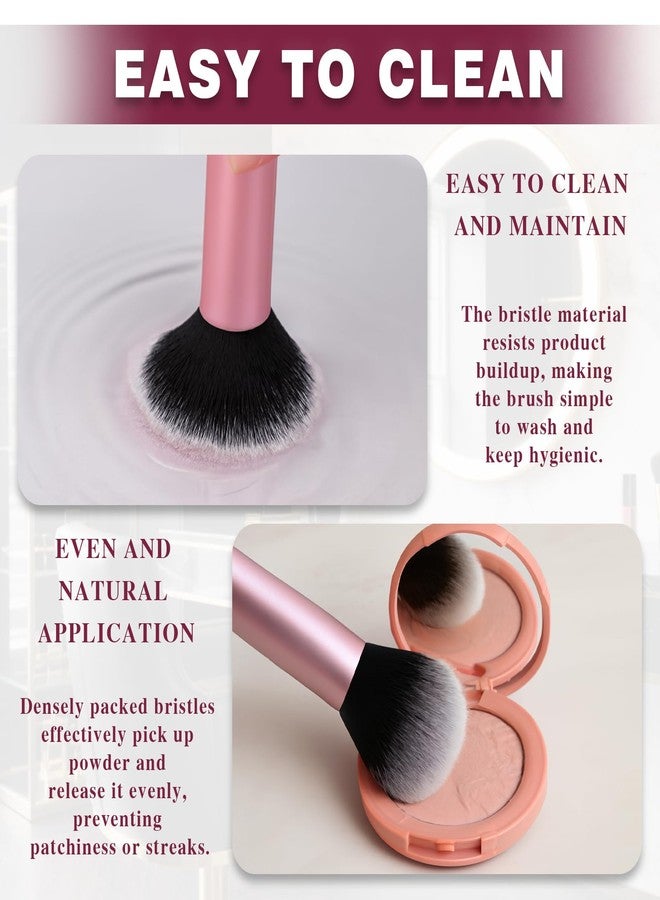 Brvlsoc Mini Multitask Face Brush Set (3 Pack) – Travel Makeup Brushes for Blush, Bronzer & Setting Powder, Vegan, Cruelty-Free Synthetic Bristles - Image 5