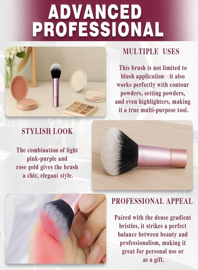 Brvlsoc Mini Multitask Face Brush Set (3 Pack) – Travel Makeup Brushes for Blush, Bronzer & Setting Powder, Vegan, Cruelty-Free Synthetic Bristles - Image 4