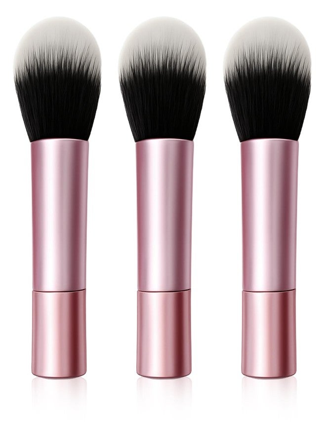 Brvlsoc Mini Multitask Face Brush Set (3 Pack) – Travel Makeup Brushes for Blush, Bronzer & Setting Powder, Vegan, Cruelty-Free Synthetic Bristles - Image 1