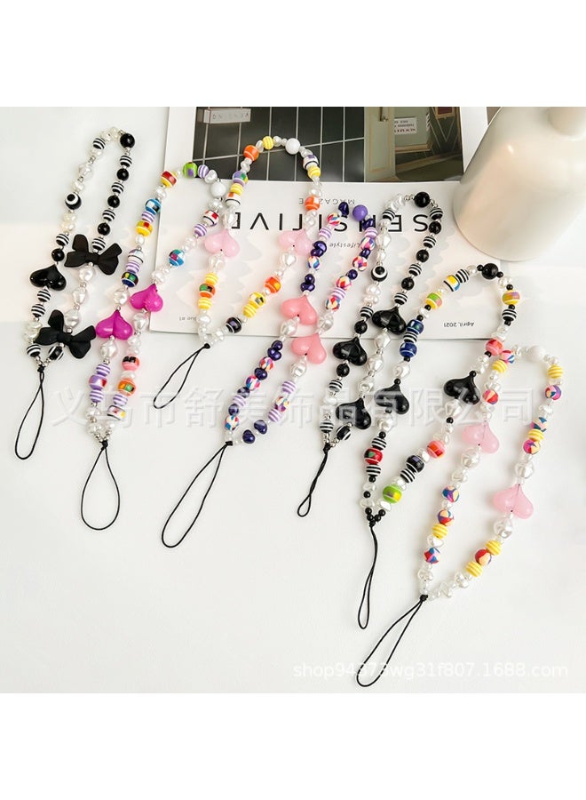 NIBEMINENT Phone Charm/ Chain Strap for Women Girls, Cute Cartoon Cell Phone Case Lanyard Wrist Strap - Image 2