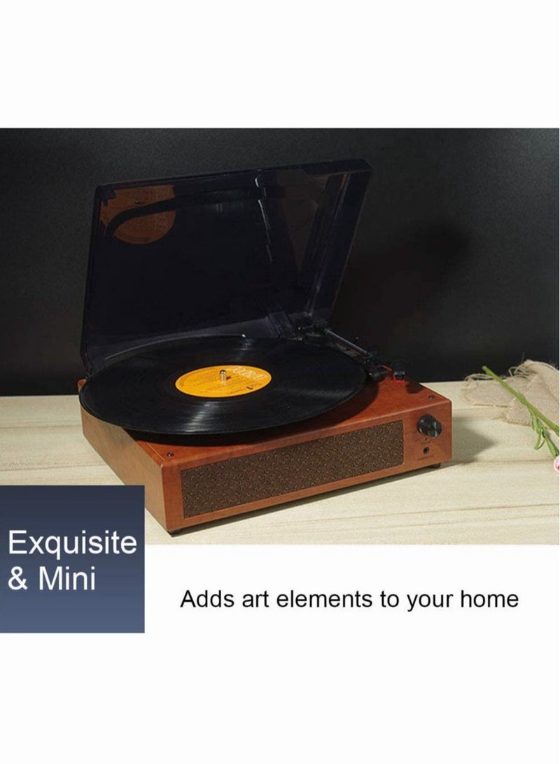مشغل أسطوانات أسطوانات فينيل عتيق بتقنية البلوتوث 3 سرعات مع مكبرات صوت ستيريو Usb لتسجيل الصوت على أسطوانة الجراموفون الدوارة لتسجيل الفينيل - Image 5