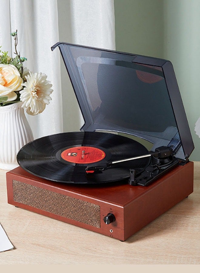 مشغل أسطوانات أسطوانات فينيل عتيق بتقنية البلوتوث 3 سرعات مع مكبرات صوت ستيريو Usb لتسجيل الصوت على أسطوانة الجراموفون الدوارة لتسجيل الفينيل - Image 1