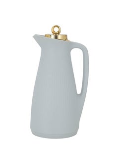 Alsaif Gallery Timeless Manal Thermos Light Gray With Golden Cover 1L  - Image 1