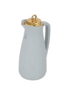 Alsaif Gallery Timeless Manal Thermos Light Gray With Golden Cover 1L  - Image 2